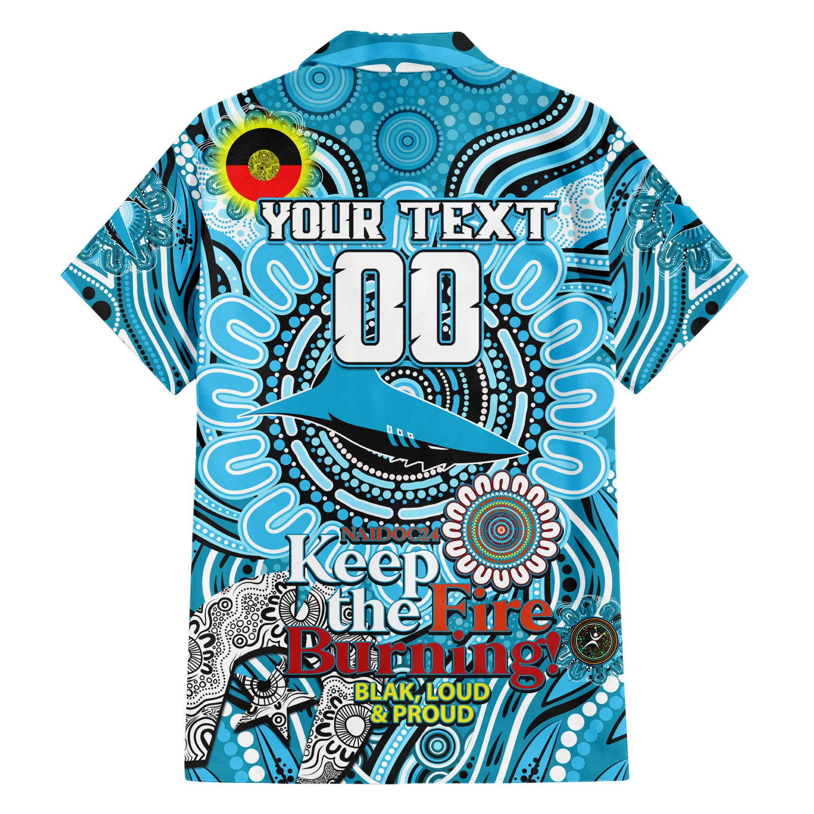 Custom NAIDOC Week 2024 Sharks Hawaiian Shirt Mascot Rugby