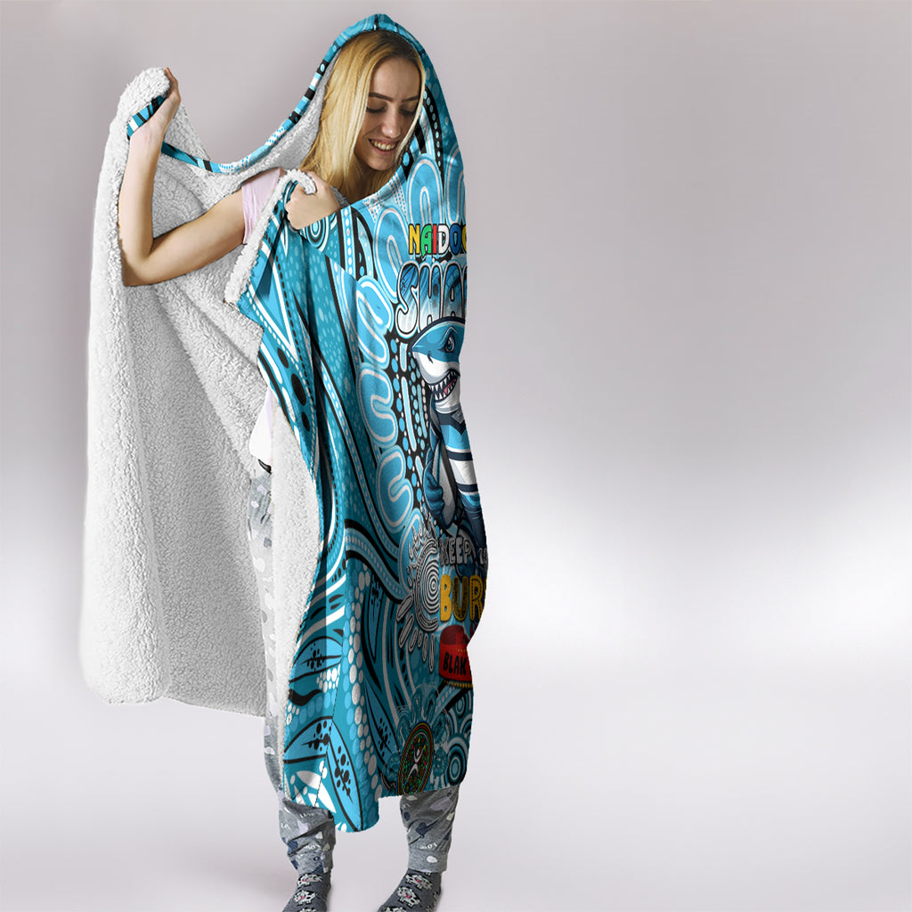NAIDOC Week 2024 Sharks Hooded Blanket Mascot Rugby