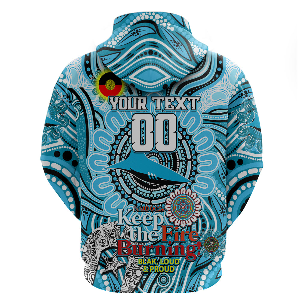 Custom NAIDOC Week 2024 Sharks Hoodie Mascot Rugby