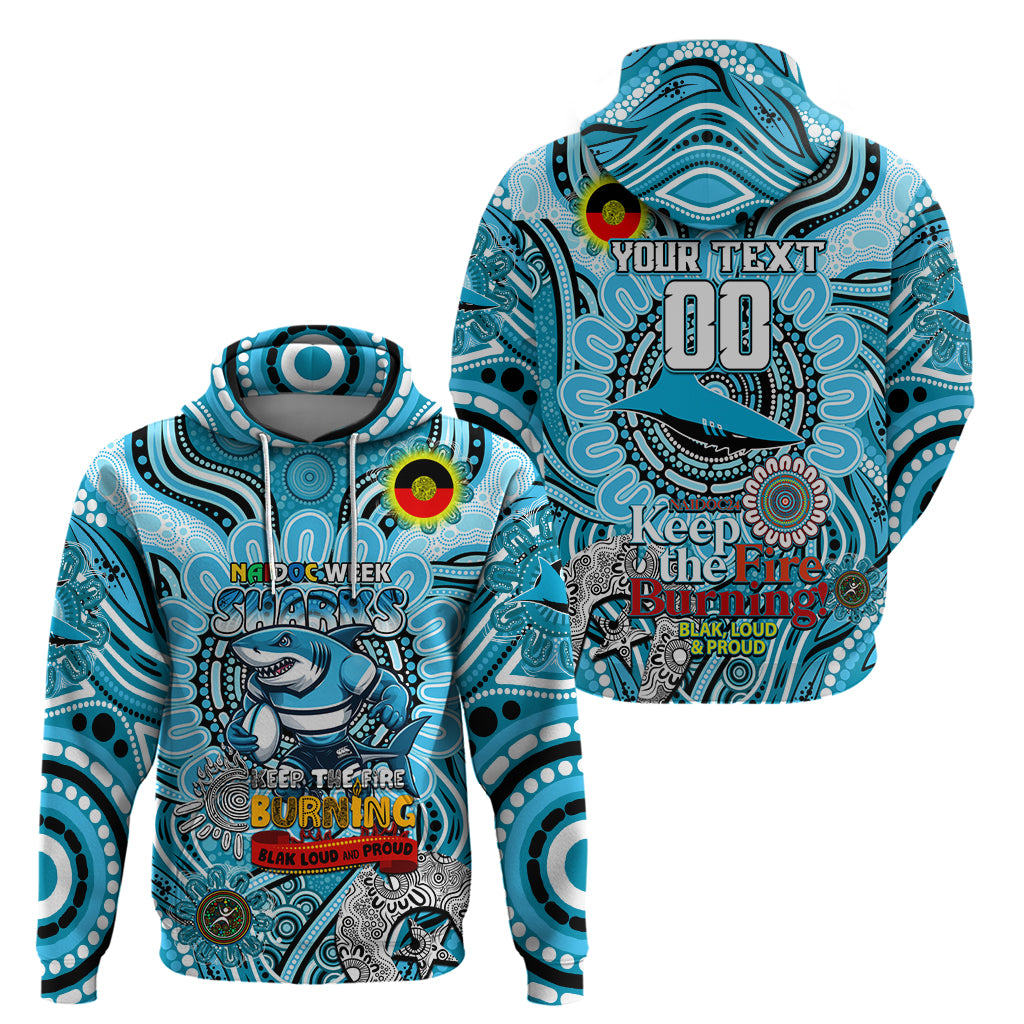 Custom NAIDOC Week 2024 Sharks Hoodie Mascot Rugby