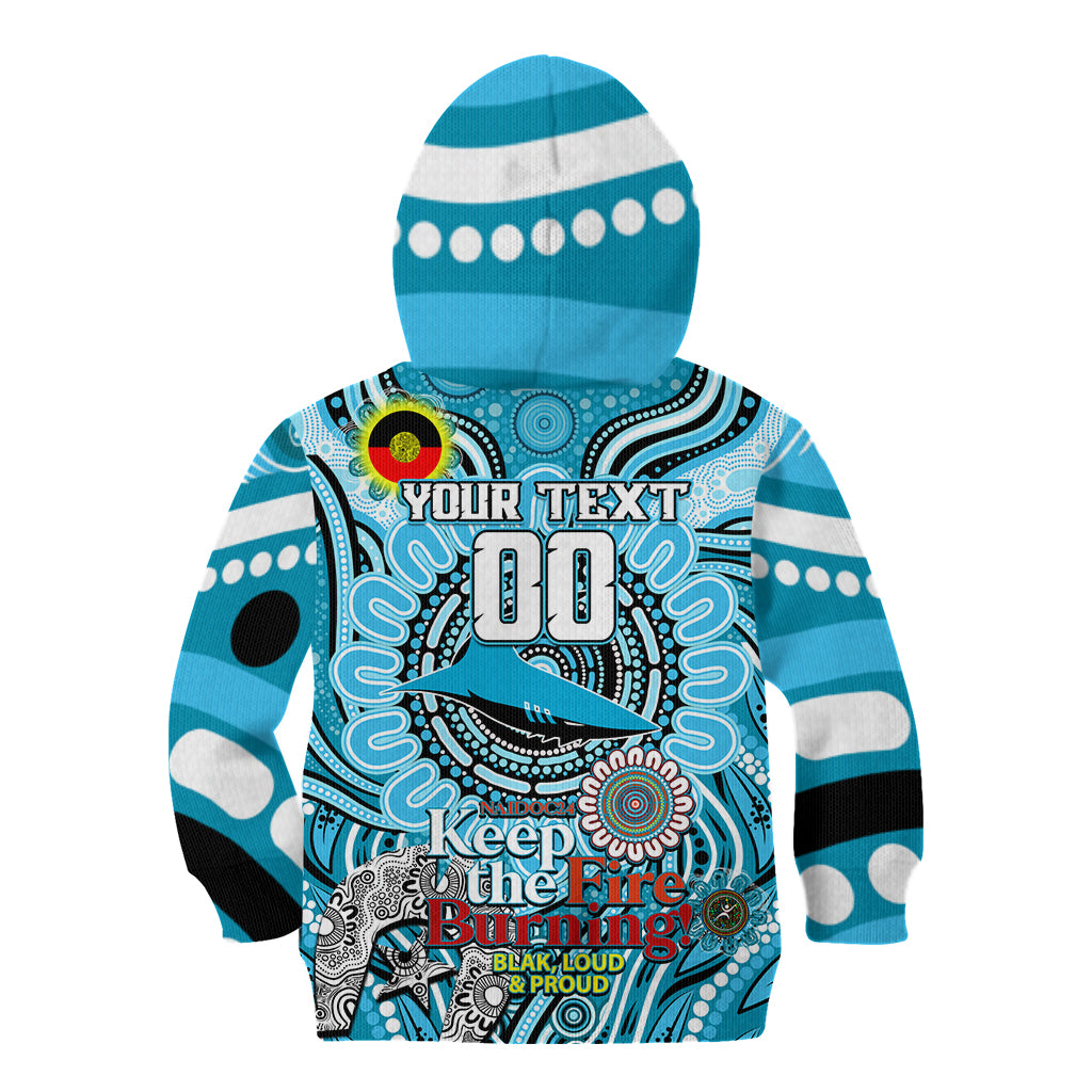 Custom NAIDOC Week 2024 Sharks Kid Hoodie Mascot Rugby