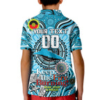 Custom NAIDOC Week 2024 Sharks Kid Polo Shirt Mascot Rugby