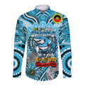 Custom NAIDOC Week 2024 Sharks Long Sleeve Button Shirt Mascot Rugby