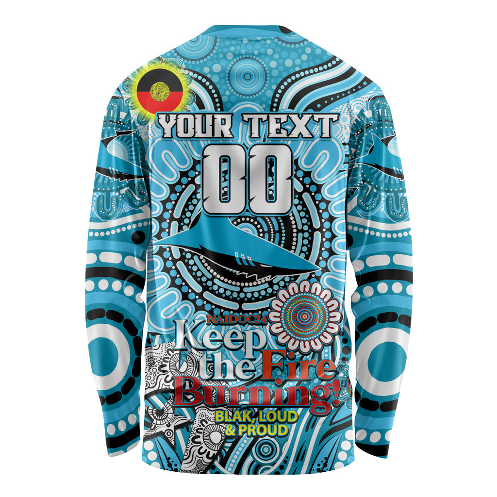 Custom NAIDOC Week 2024 Sharks Long Sleeve Shirt Mascot Rugby