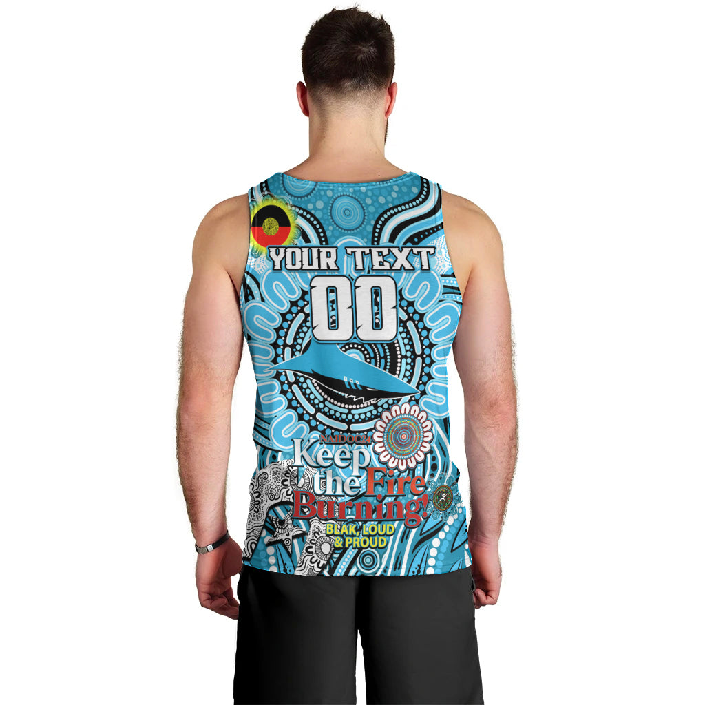 Custom NAIDOC Week 2024 Sharks Men Tank Top Mascot Rugby