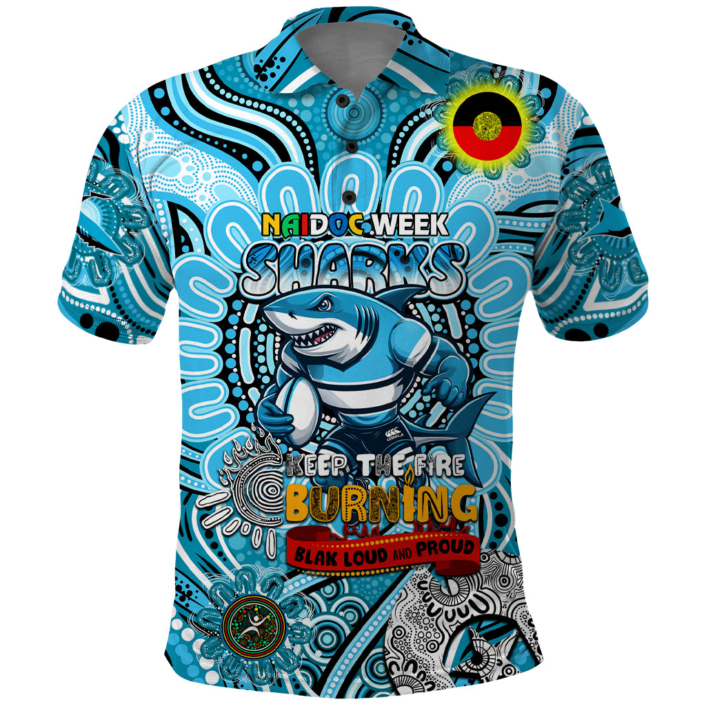 Custom NAIDOC Week 2024 Sharks Polo Shirt Mascot Rugby