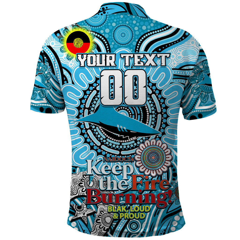 Custom NAIDOC Week 2024 Sharks Polo Shirt Mascot Rugby