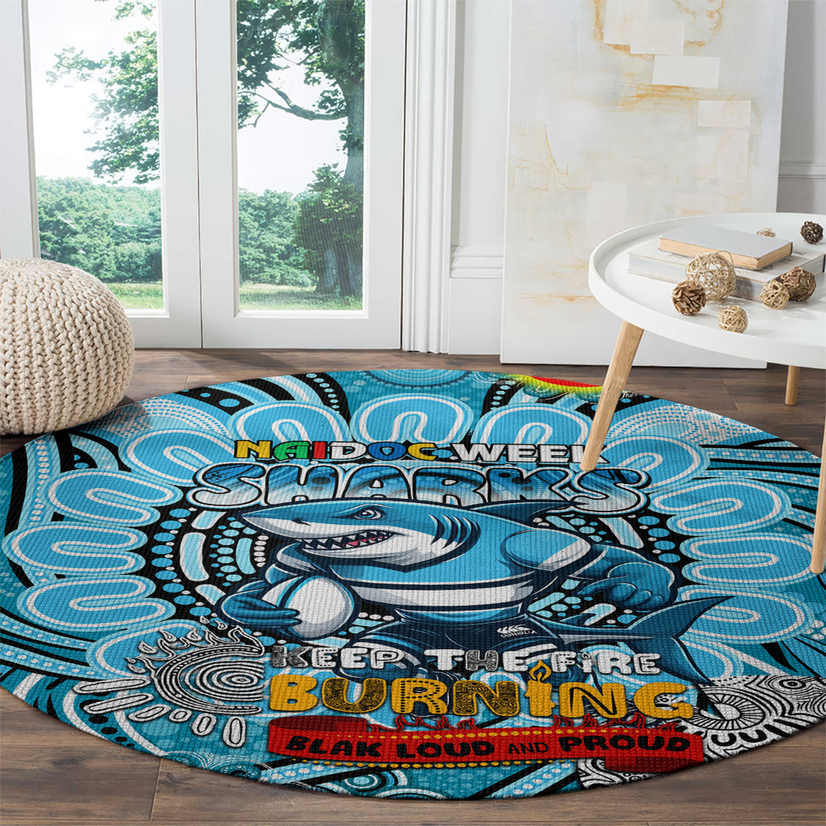 NAIDOC Week 2024 Sharks Round Carpet Mascot Rugby
