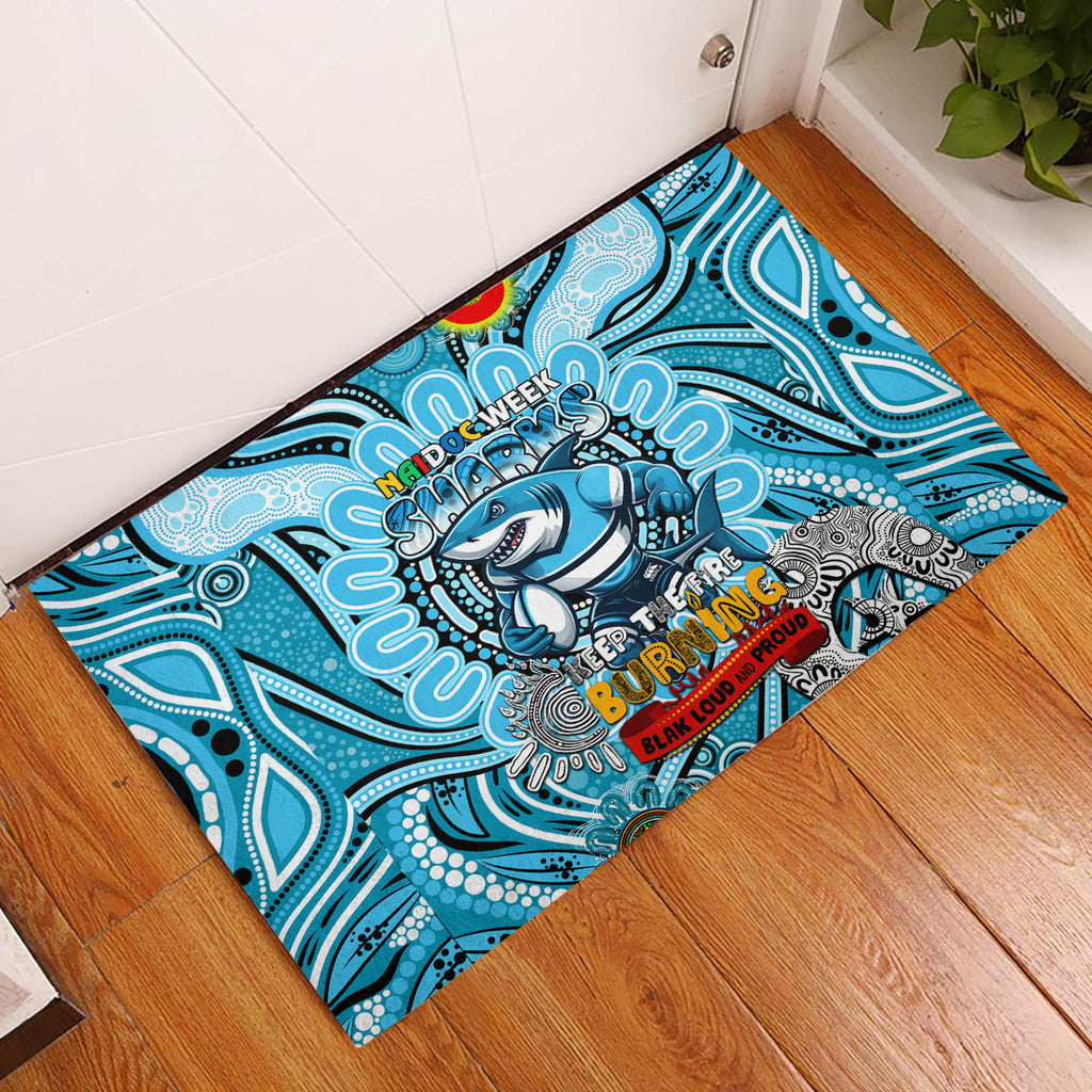 NAIDOC Week 2024 Sharks Rubber Doormat Mascot Rugby