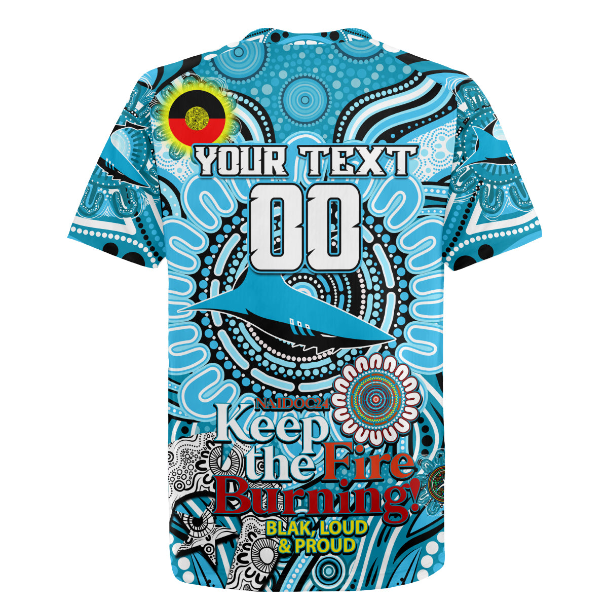 Custom NAIDOC Week 2024 Sharks Rugby Jersey Mascot Rugby