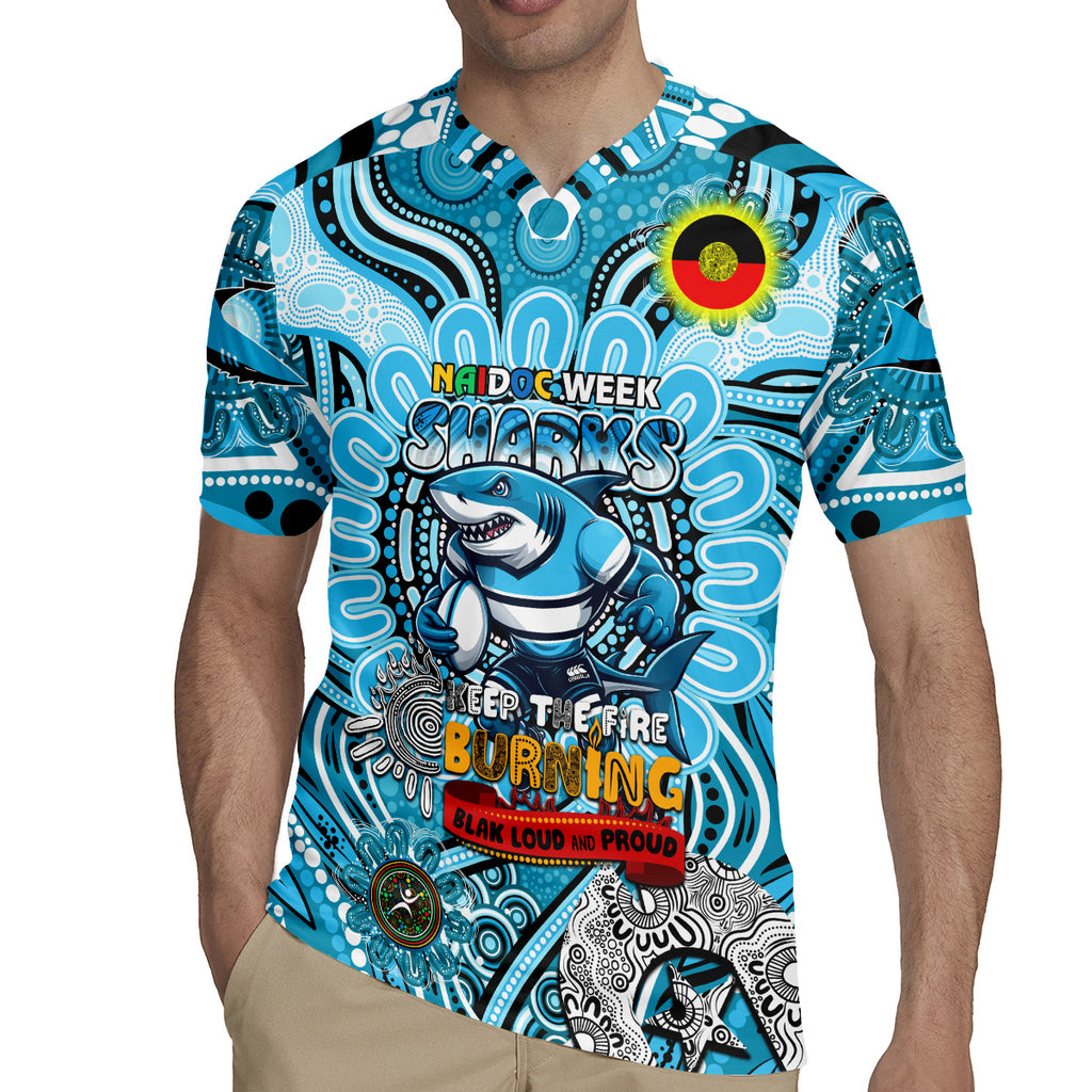 Custom NAIDOC Week 2024 Sharks Rugby Jersey Mascot Rugby
