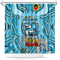 NAIDOC Week 2024 Sharks Shower Curtain Mascot Rugby