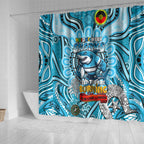 NAIDOC Week 2024 Sharks Shower Curtain Mascot Rugby