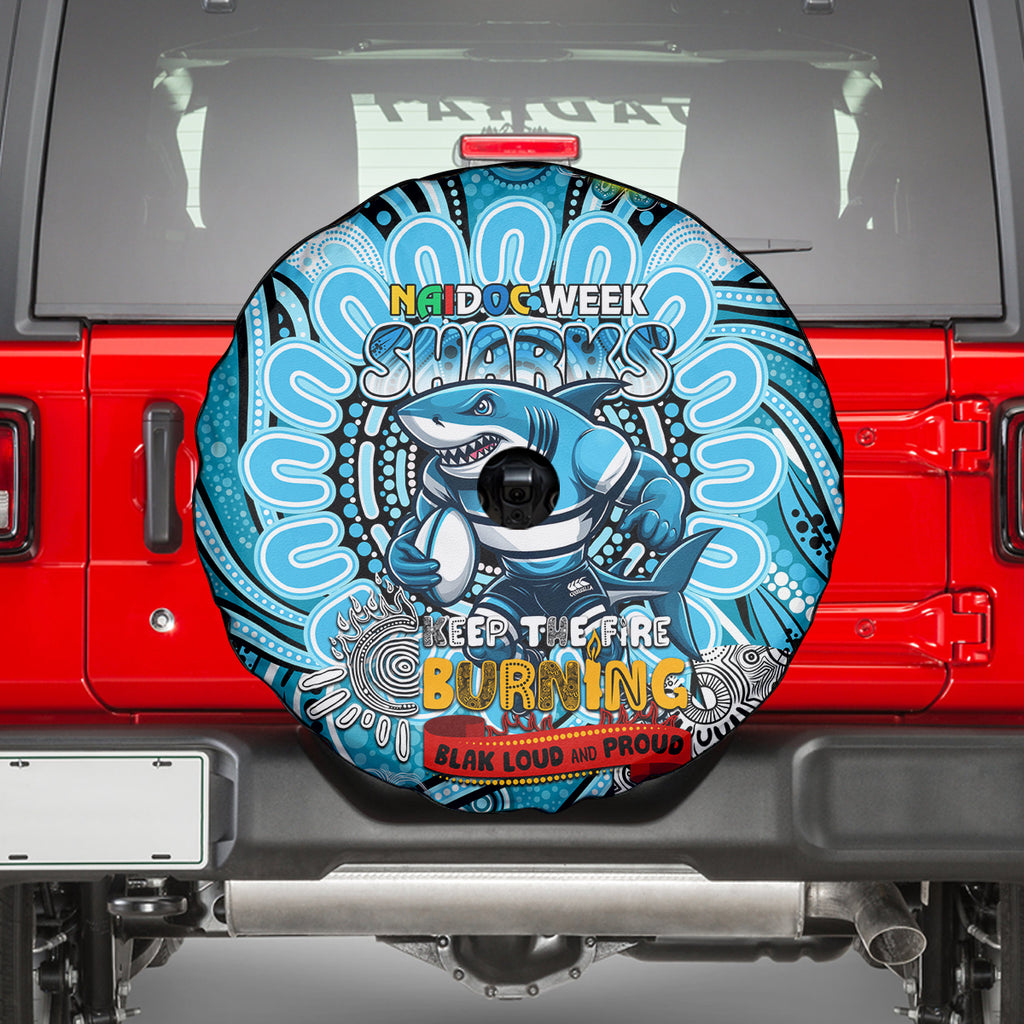 NAIDOC Week 2024 Sharks Spare Tire Cover Mascot Rugby