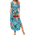 Custom NAIDOC Week 2024 Sharks Summer Maxi Dress Mascot Rugby