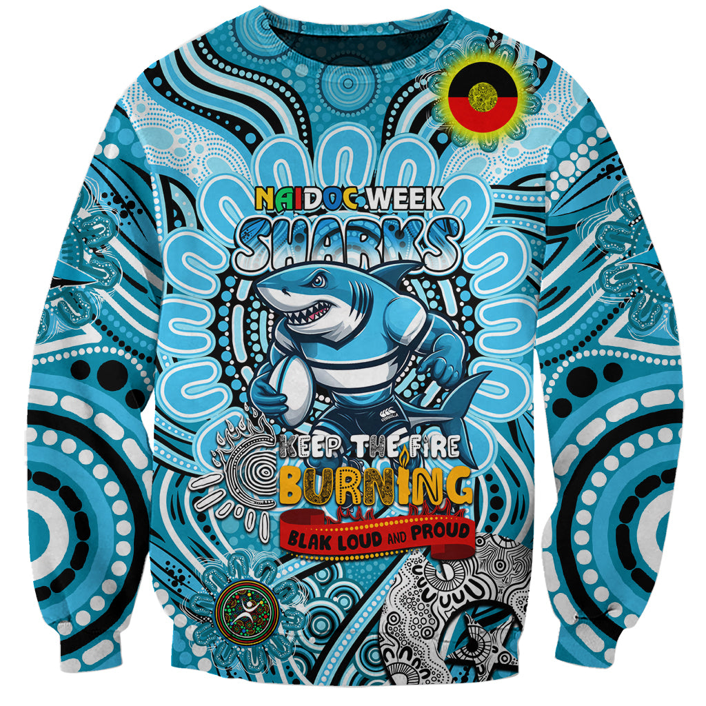 Custom NAIDOC Week 2024 Sharks Sweatshirt Mascot Rugby