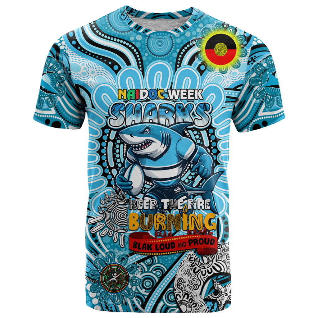 Custom NAIDOC Week 2024 Sharks T Shirt Mascot Rugby