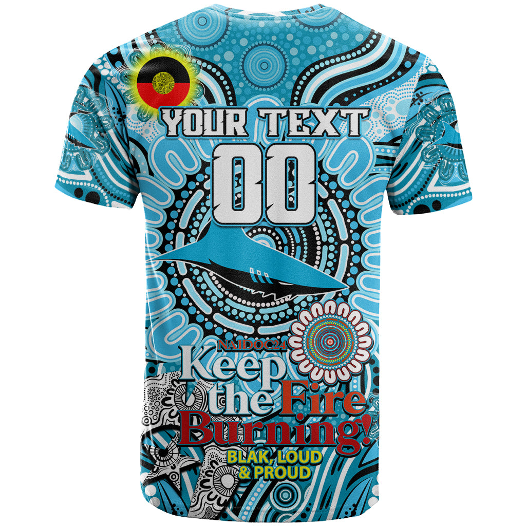 Custom NAIDOC Week 2024 Sharks T Shirt Mascot Rugby