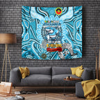 NAIDOC Week 2024 Sharks Tapestry Mascot Rugby