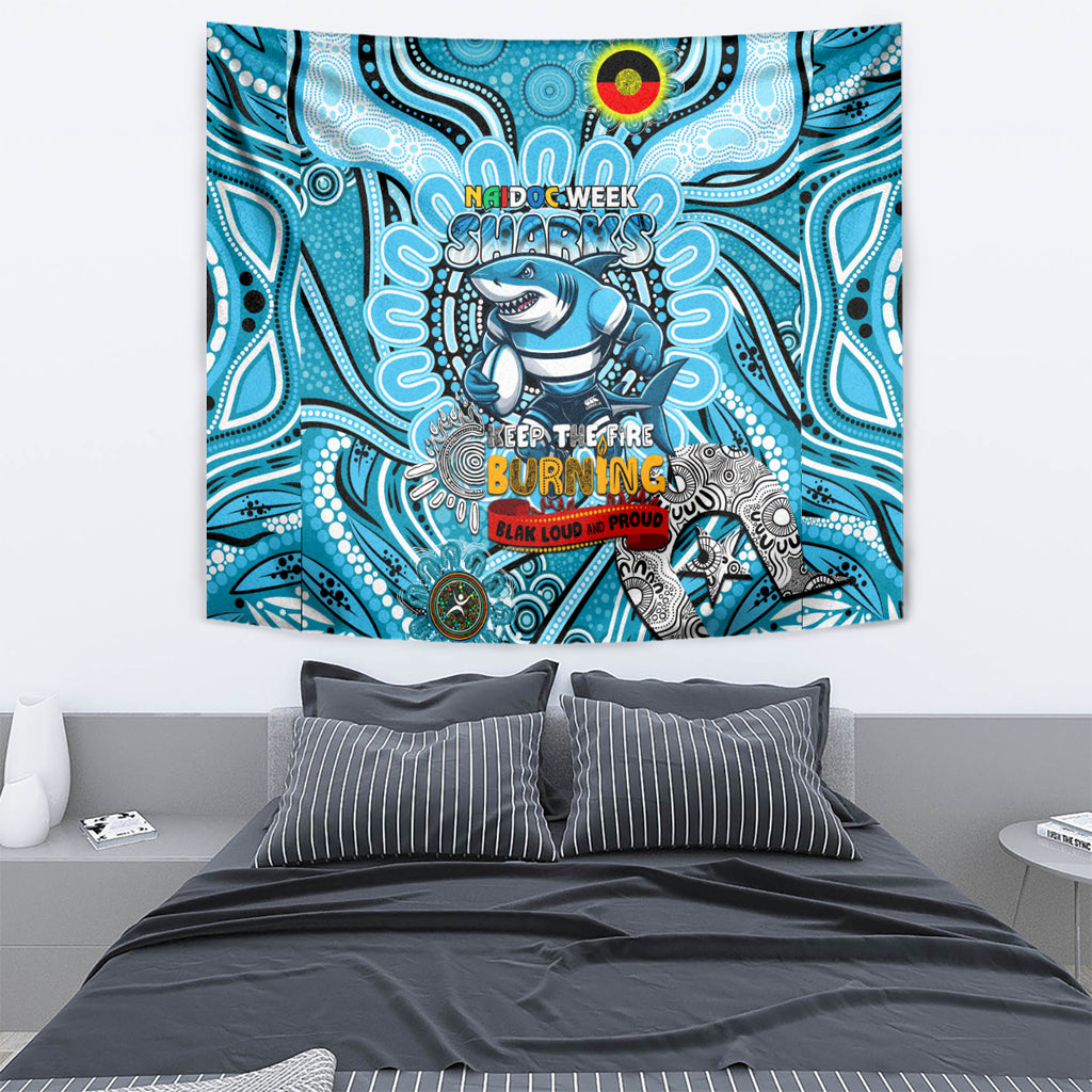 NAIDOC Week 2024 Sharks Tapestry Mascot Rugby