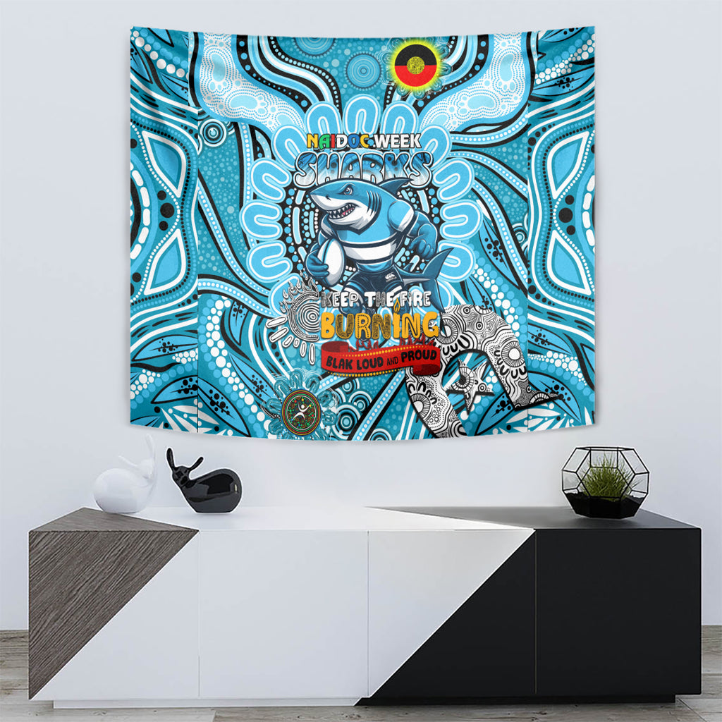 NAIDOC Week 2024 Sharks Tapestry Mascot Rugby