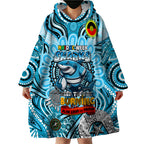 Custom NAIDOC Week 2024 Sharks Wearable Blanket Hoodie Mascot Rugby