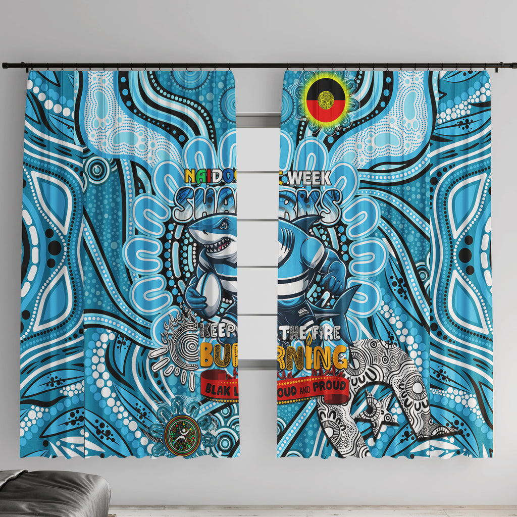 NAIDOC Week 2024 Sharks Window Curtain Mascot Rugby