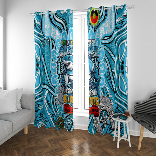 NAIDOC Week 2024 Sharks Window Curtain Mascot Rugby