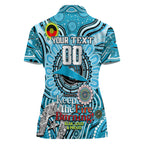 Custom NAIDOC Week 2024 Sharks Women Polo Shirt Mascot Rugby
