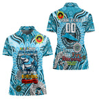 Custom NAIDOC Week 2024 Sharks Women Polo Shirt Mascot Rugby