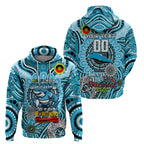 Custom NAIDOC Week 2024 Sharks Zip Hoodie Mascot Rugby