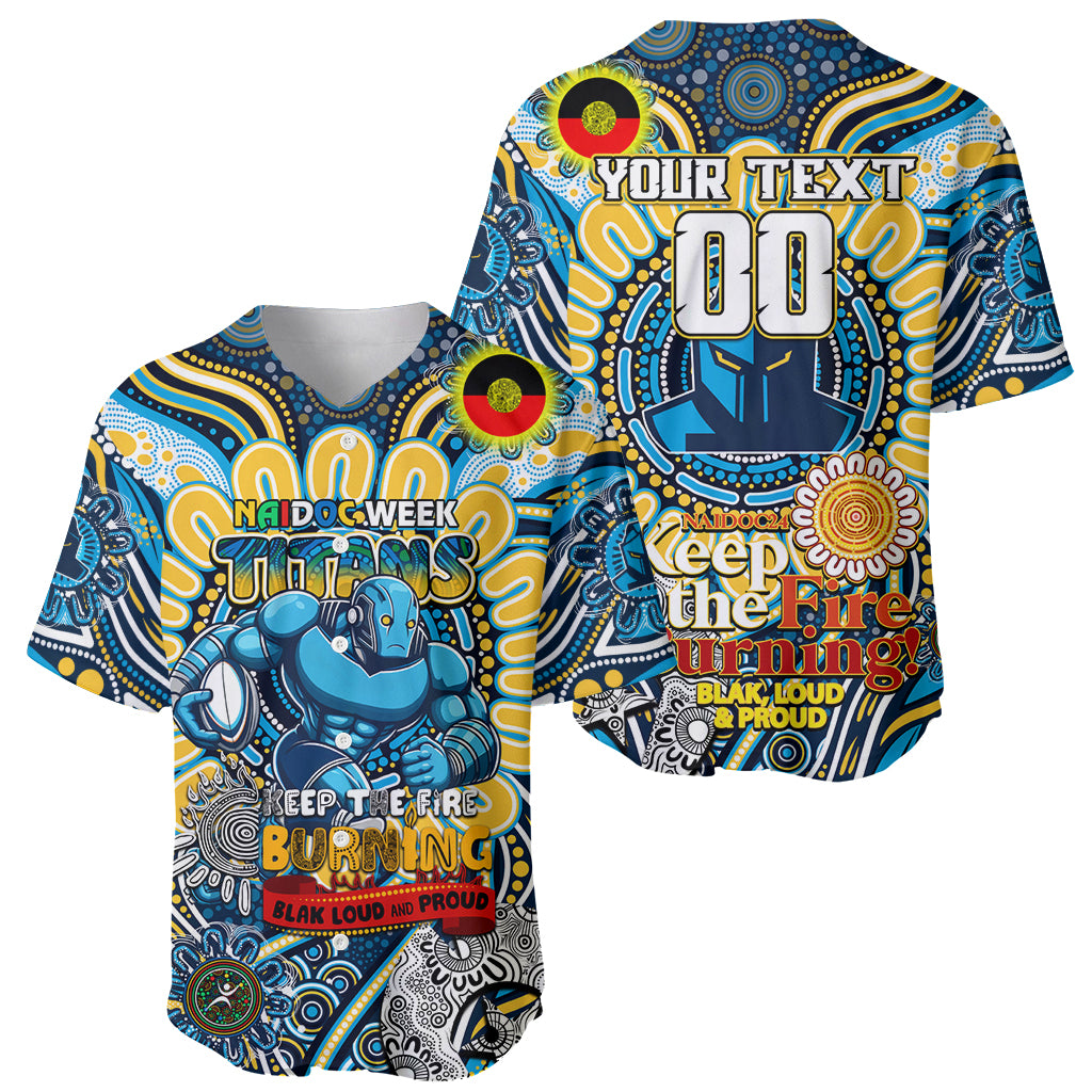 Custom NAIDOC Week 2024 Titans Baseball Jersey Mascot Rugby