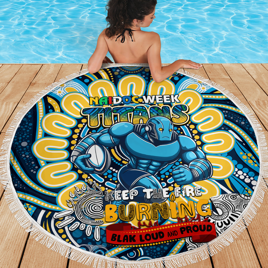 NAIDOC Week 2024 Titans Beach Blanket Mascot Rugby