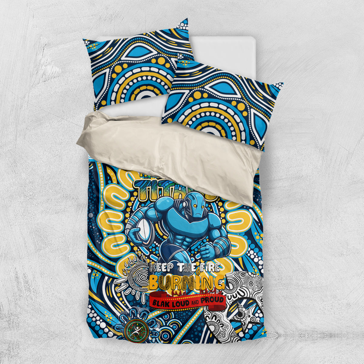 NAIDOC Week 2024 Titans Bedding Set Mascot Rugby