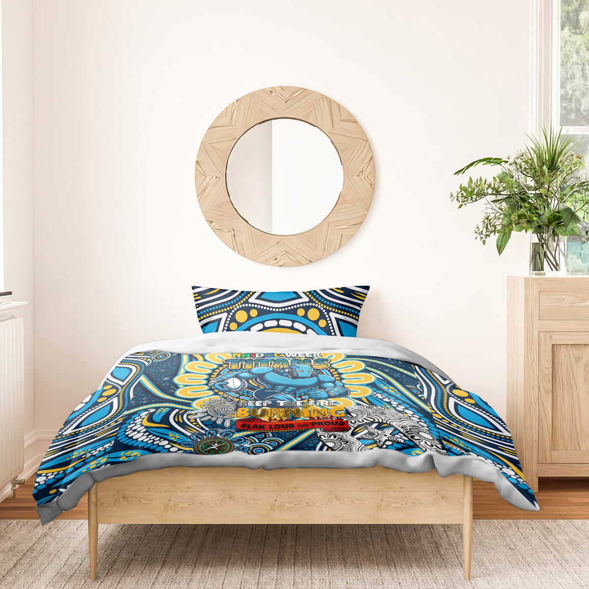 NAIDOC Week 2024 Titans Bedding Set Mascot Rugby