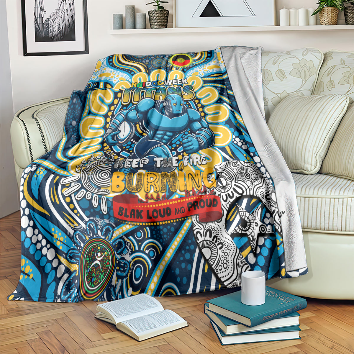NAIDOC Week 2024 Titans Blanket Mascot Rugby