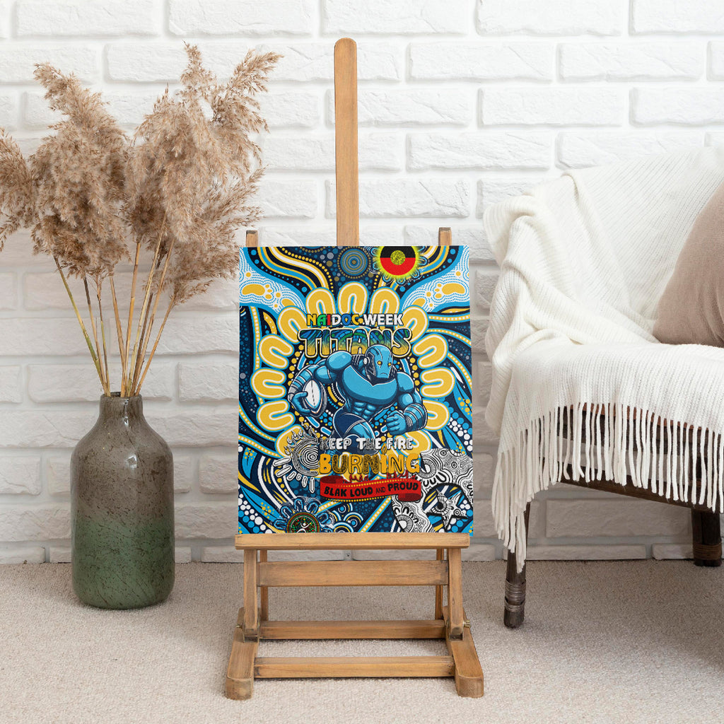 NAIDOC Week 2024 Titans Canvas Wall Art Mascot Rugby