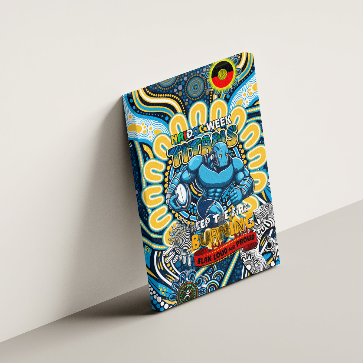 NAIDOC Week 2024 Titans Canvas Wall Art Mascot Rugby