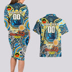 Custom NAIDOC Week 2024 Titans Couples Matching Long Sleeve Bodycon Dress and Hawaiian Shirt Mascot Rugby