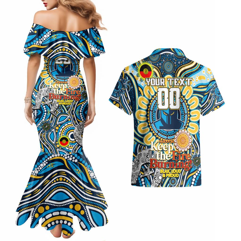 Custom NAIDOC Week 2024 Titans Couples Matching Mermaid Dress and Hawaiian Shirt Mascot Rugby