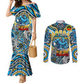 Custom NAIDOC Week 2024 Titans Couples Matching Mermaid Dress and Long Sleeve Button Shirt Mascot Rugby