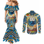 Custom NAIDOC Week 2024 Titans Couples Matching Mermaid Dress and Long Sleeve Button Shirt Mascot Rugby