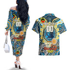 Custom NAIDOC Week 2024 Titans Couples Matching Off The Shoulder Long Sleeve Dress and Hawaiian Shirt Mascot Rugby