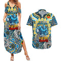 Custom NAIDOC Week 2024 Titans Couples Matching Summer Maxi Dress and Hawaiian Shirt Mascot Rugby