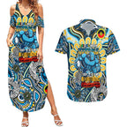Custom NAIDOC Week 2024 Titans Couples Matching Summer Maxi Dress and Hawaiian Shirt Mascot Rugby