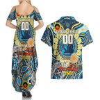 Custom NAIDOC Week 2024 Titans Couples Matching Summer Maxi Dress and Hawaiian Shirt Mascot Rugby