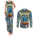 Custom NAIDOC Week 2024 Titans Couples Matching Tank Maxi Dress and Long Sleeve Button Shirt Mascot Rugby