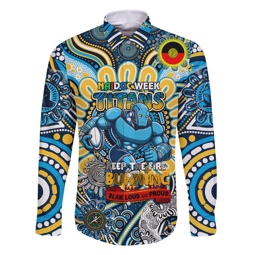 Custom NAIDOC Week 2024 Titans Family Matching Long Sleeve Bodycon Dress and Hawaiian Shirt Mascot Rugby