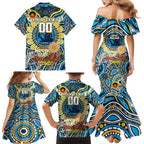 Custom NAIDOC Week 2024 Titans Family Matching Mermaid Dress and Hawaiian Shirt Mascot Rugby