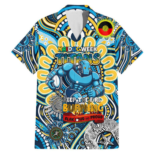 Custom NAIDOC Week 2024 Titans Family Matching Mermaid Dress and Hawaiian Shirt Mascot Rugby